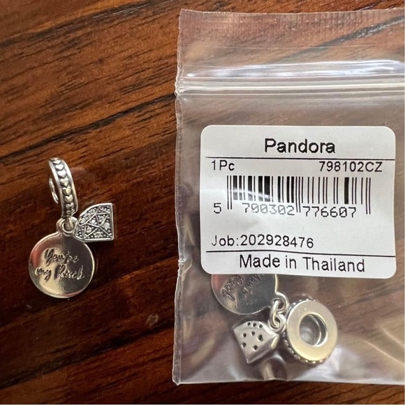 Brand NEW Authentic Pandora My Rock Dangle Charm Jewelry S925 ALE Silver - Picture 6 of 7